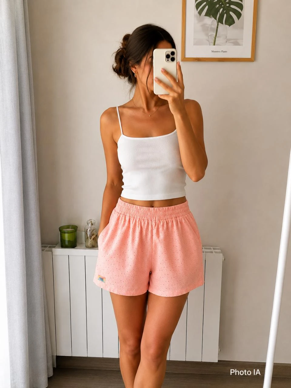 Short broderie anglaise Scotch & Soda rose poudré • XS / 34 • Neuf – photo 2